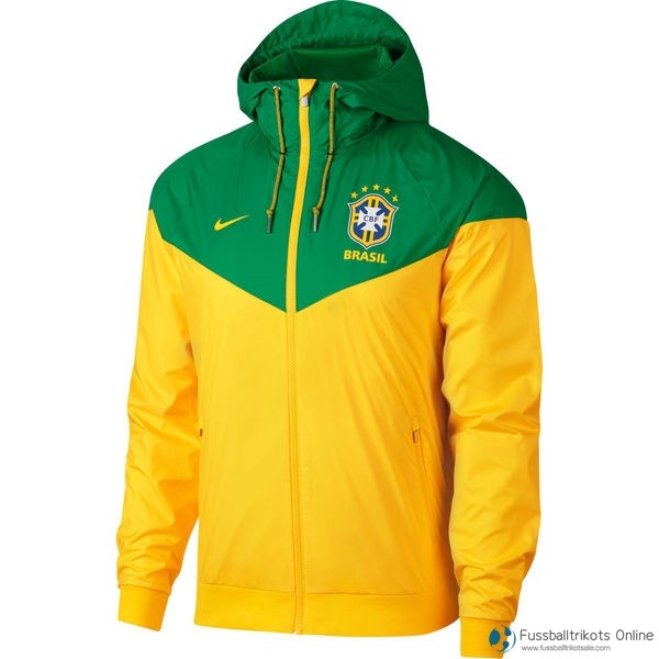 Brasilien Windjacke 2018 Gelb Grün Fussballtrikots Günstig